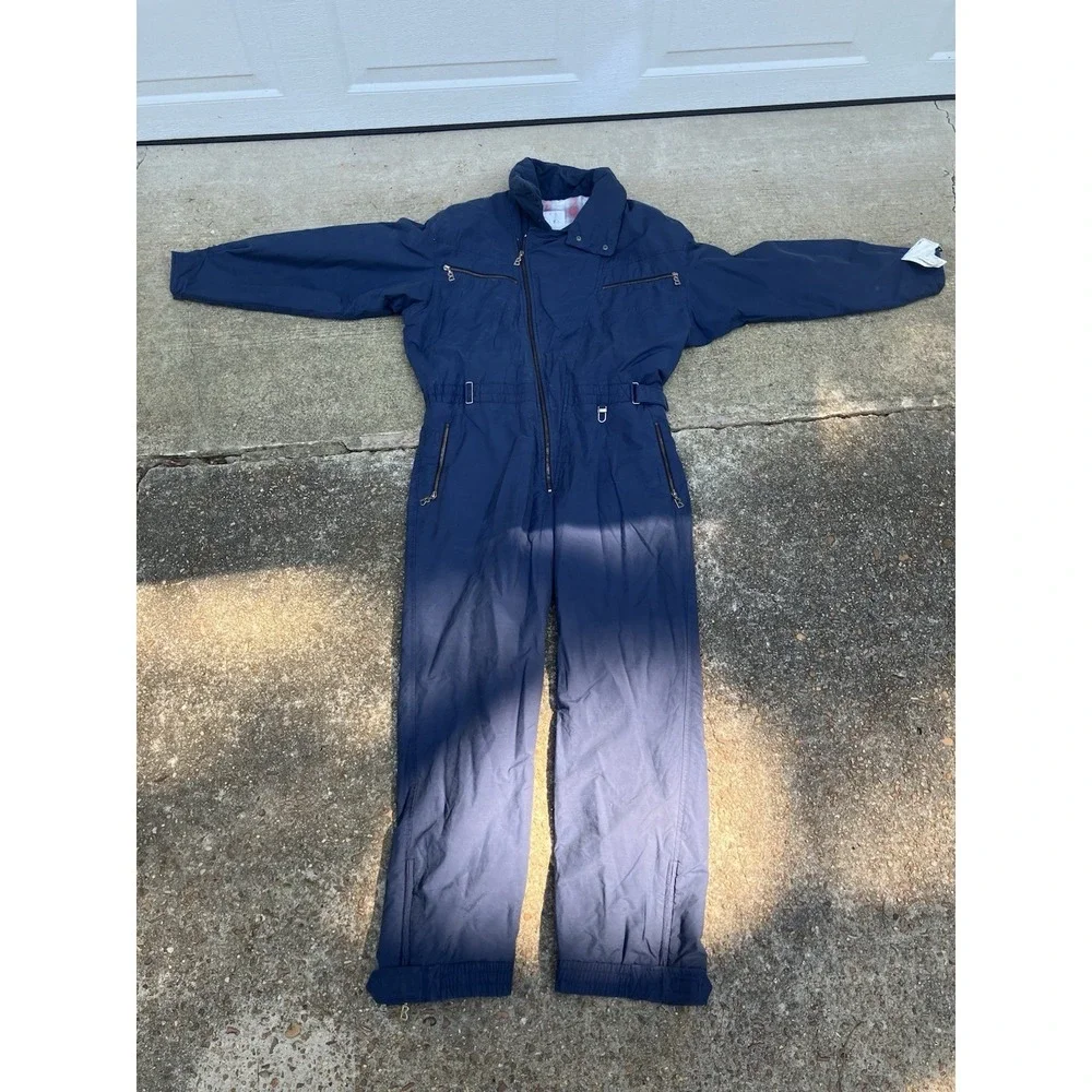 Bogner Ski Suit Men 40 Navy One Piece Snowsuit Usa Made Dog Sledding Vintage NWT
